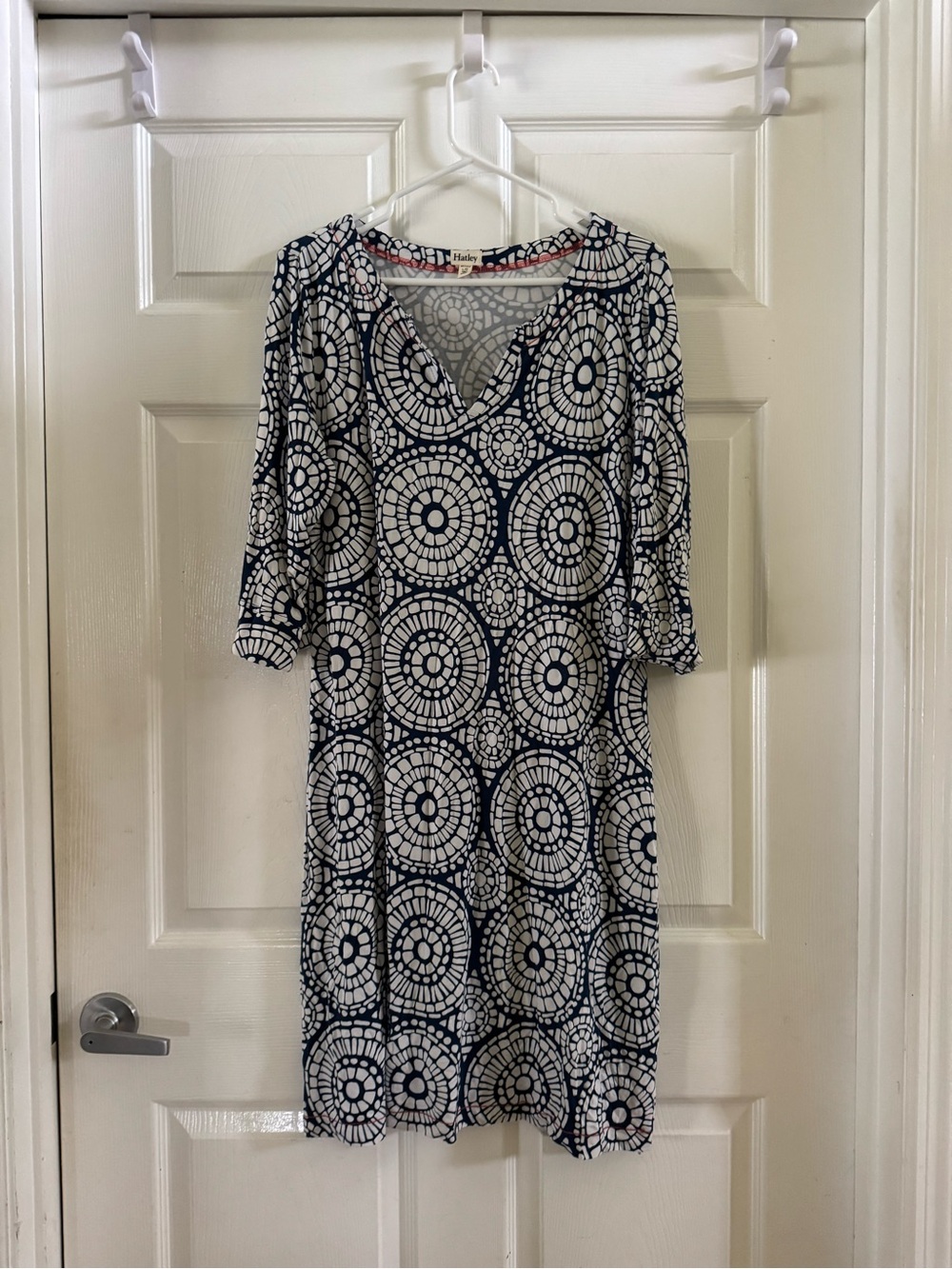Hatley Navy & White Medallion Patterned Dress